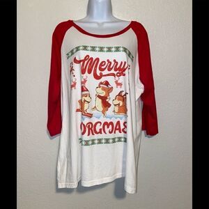 Merry Corgmas Graphic‎ Baseball T-Shirt with Vintage Holiday look size XXL